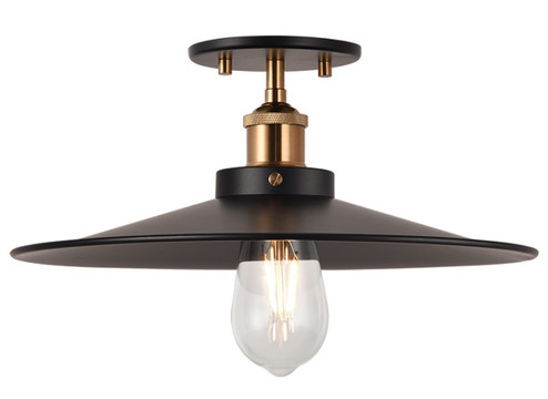 Bulstrode'S Workshop One Light Flush Mount in Aged Gold Brass (423|X46113AGBK)