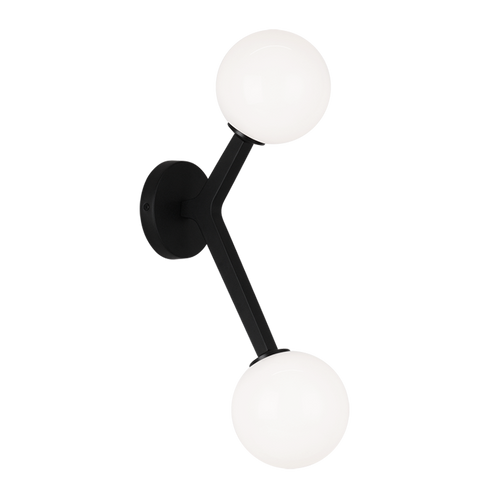 Rami Two Light Wall Sconce in Black (423|W81502BKOP)