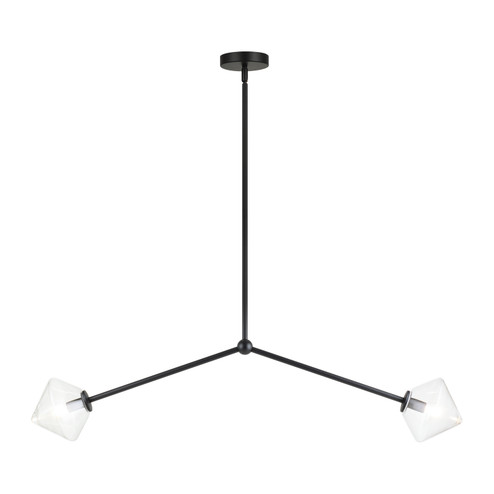 Novo Two Light Pendant in Black (423|C81742BKCL)