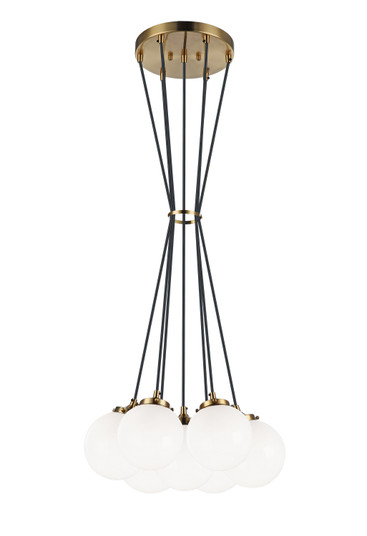 The Bougie Seven Light Pendant in Aged Gold Brass (423|C63007AGOP)