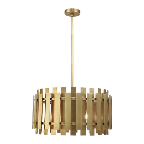 Greenwich Six Light Chandelier in Natural Brass (107|52049-08)