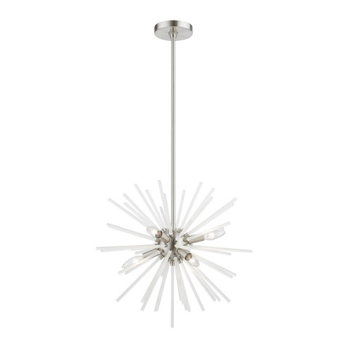 Uptown Six Light Chandelier in Brushed Nickel (107|48824-91)