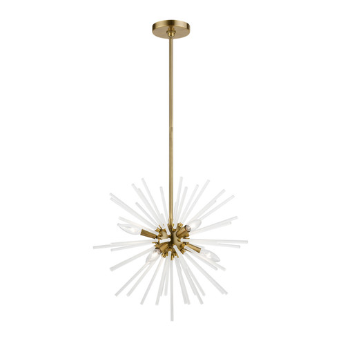 Uptown Six Light Chandelier in Antique Brass (107|48824-01)