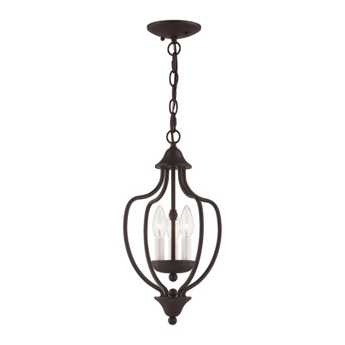 Home Basics Three Light Mini Chandelier/Ceiling Mount in Bronze (107|4170-07)