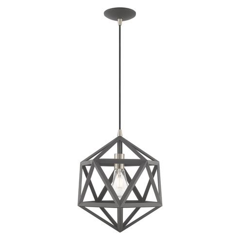 Ashland One Light Mini Pendant in Scandinavian Gray w/ Brushed Nickels (107|41328-76)