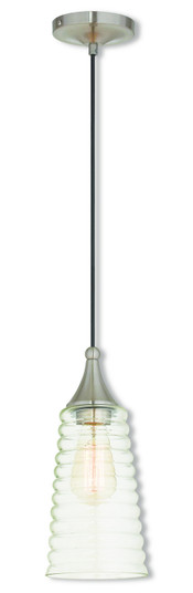 Hand Blown Art Glass Mini Pendants One Light Mini Pendant in Brushed Nickel (107|40637-91)