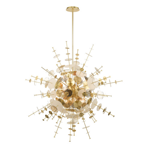 Circulo 12 Light Foyer Chandelier in Satin Brass (107|40079-12)