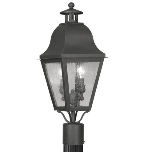 Amwell Two Light Outdoor Post Lantern in Black (107|2552-04)