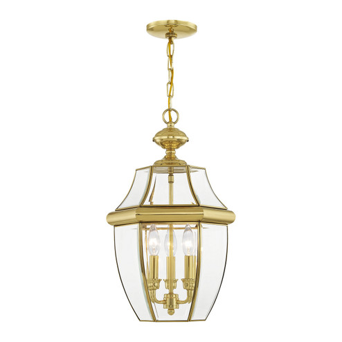 Monterey Three Light Outdoor Pendant in Polished Brass (107|2355-02)