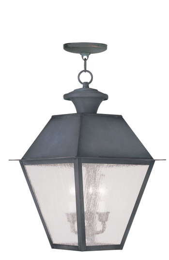 Mansfield Three Light Outdoor Pendant in Charcoal (107|2170-61)