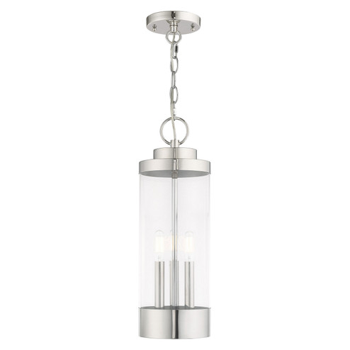 Hillcrest Three Light Outdoor Pendant in Polished Chrome (107|20727-05)