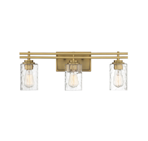 Baxter Three Light Bathroom Vanity in Warm Brass (159|V6-L8-6090-3-322)