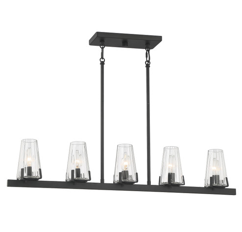 Dimond Five Light Linear Chandelier in Matte Black (159|V6-L1-2321-5-89)