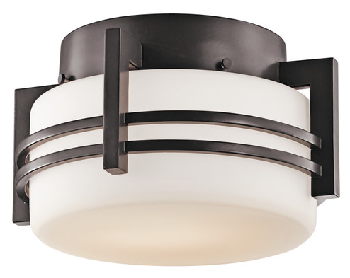 Pacific Edge One Light Outdoor Ceiling Mount in Architectural Bronze (12|9557AZ)