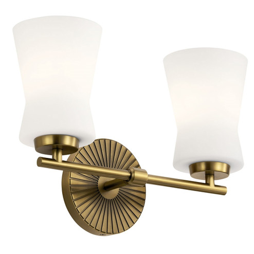 Brianne Two Light Bath in Brushed Natural Brass (12|55116BNB)