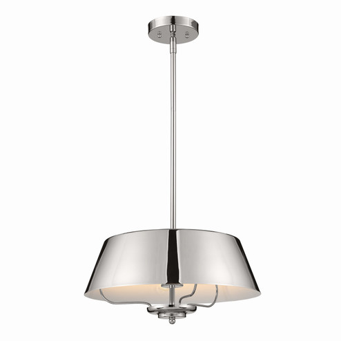 Luella Three Light Pendant/Semi Flush in Polished Nickel (12|52542PN)