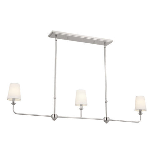 Pallas Three Light Linear Chandelier in Polished Nickel (12|52519PN)
