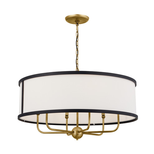 Heddle Six Light Chandelier in Natural Brass (12|52466NBR)