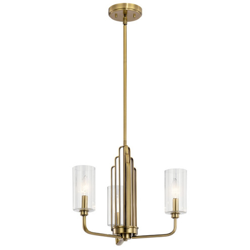 Kimrose Three Light Chandelier in Brushed Natural Brass (12|52410BNB)