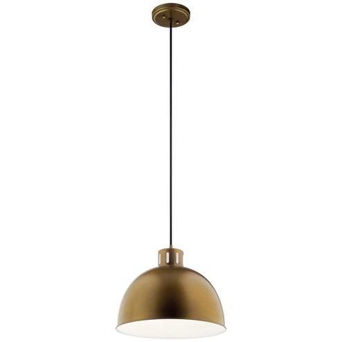 Zailey One Light Pendant in Natural Brass (12|52153NBR)