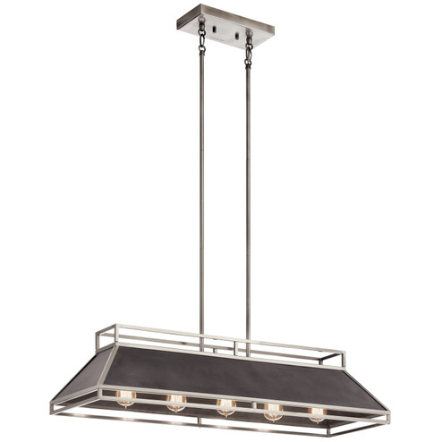 Grendel Five Light Linear Chandelier in Classic Pewter (12|52037CLP)