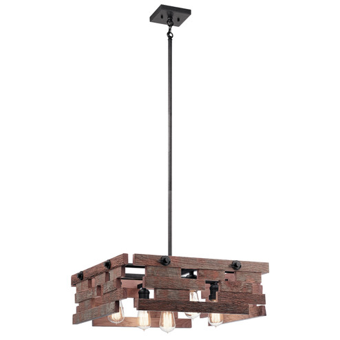 Cuyahoga Mill Five Light Pendant in Anvil Iron (12|44228AVI)