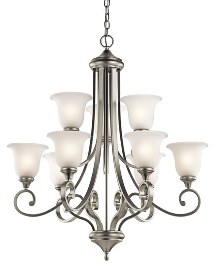 Monroe Nine Light Chandelier in Brushed Nickel (12|43159NI)