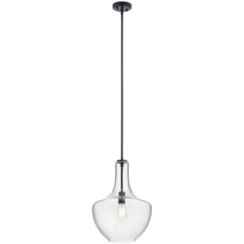 Everly One Light Pendant in Black (12|42046BK)
