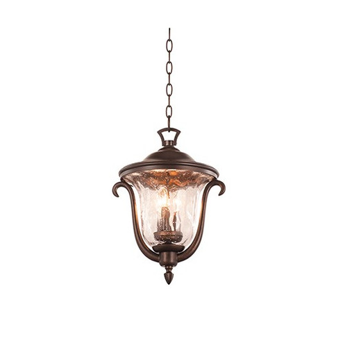 Santa Barbara Outdoor Three Light Outdoor Hanging Lantern in Burnished Bronze (33|9007BB)
