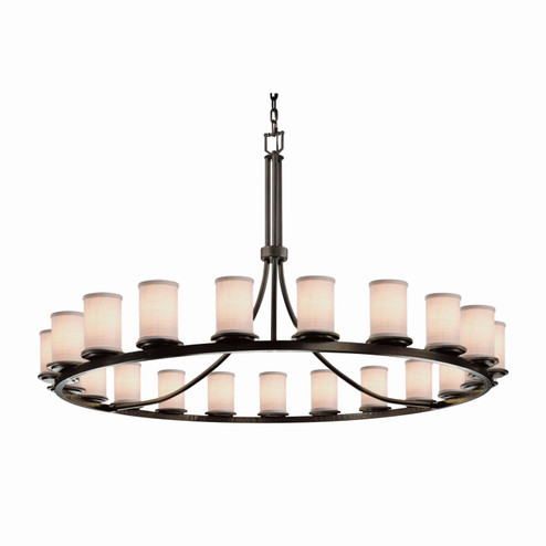 Textile LED Chandelier in Dark Bronze (102|FAB-8716-10-WHTE-DBRZ-LED21-14700)