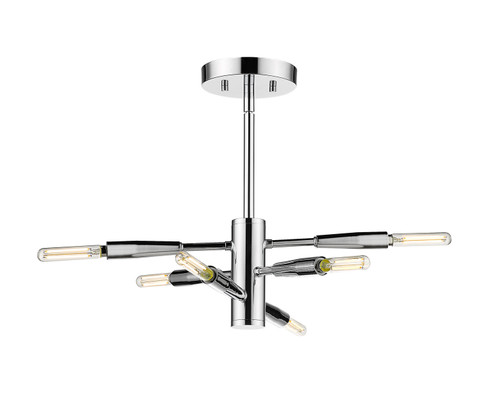 Ascension Six Light Semi Flush Mount in Chrome (224|737SF6-CH)