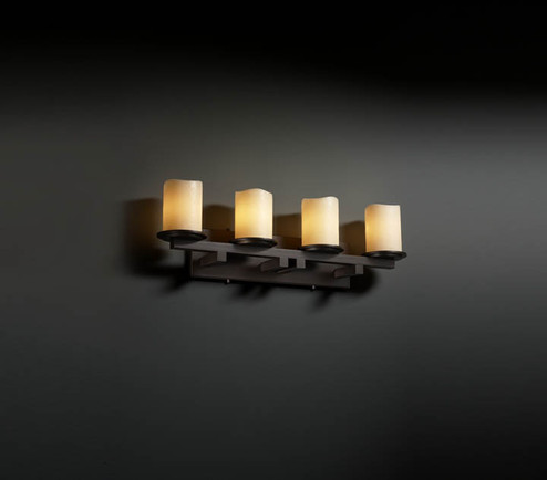 CandleAria Four Light Bath Bar in Dark Bronze (102|CNDL-8774-14-CREM-DBRZ)
