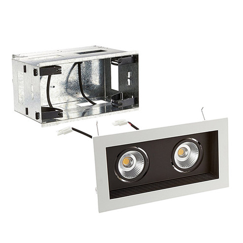 Mini Led Multiple Spots LED Two Light Remodel Housing with Trim and Light Engine in Black (34|MT-3LD211R-W930-BK)