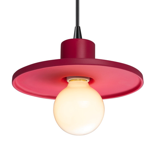 Radiance One Light Pendant in Cerise (102|CER-6325-CRSE-MBLK-BKCD)