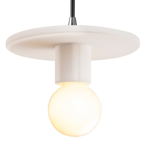 Radiance One Light Pendant in Matte White (102|CER-6320-MAT-CROM-BKCD)