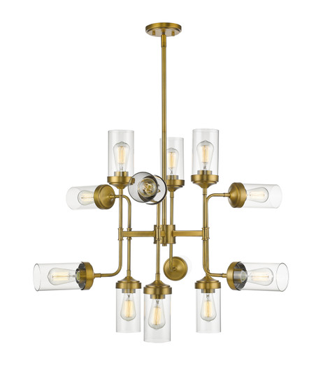 Calliope 12 Light Chandelier in Foundry Brass (224|617-12FB)