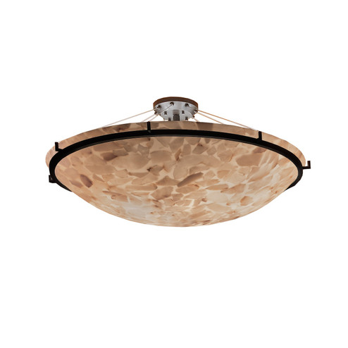 Alabaster Rocks LED Semi-Flush Mount in Dark Bronze (102|ALR-9687-35-DBRZ-LED6-6000)