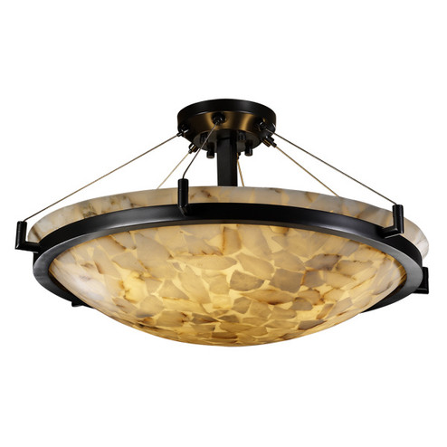 Alabaster Rocks LED Semi-Flush Mount in Matte Black (102|ALR-9682-35-MBLK-LED5-5000)