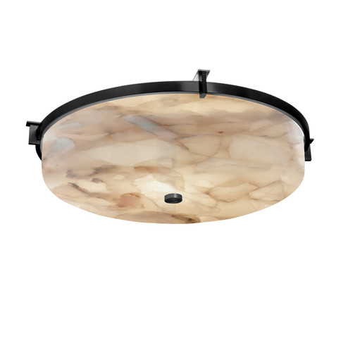 Alabaster Rocks Three Light Flush-Mount in Matte Black (102|ALR-8987-MBLK)