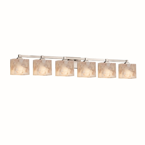 Alabaster Rocks Six Light Bath Bar in Polished Chrome (102|ALR-8436-55-CROM)