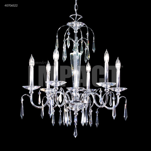 Contemporary Six Light Chandelier in Silver (64|40706S22)