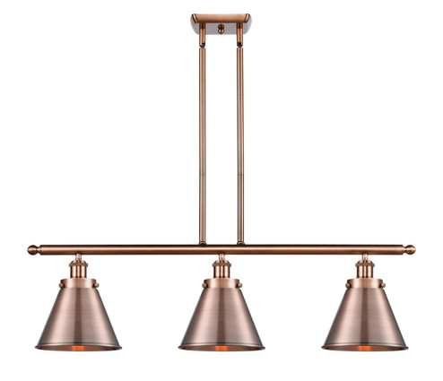 Ballston Urban Three Light Island Pendant in Antique Copper (405|916-3I-AC-M13-AC)