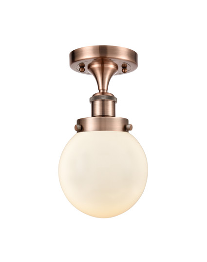 Ballston Urban One Light Semi-Flush Mount in Antique Copper (405|916-1C-AC-G201-6)