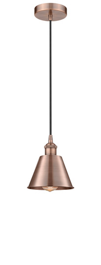 Edison LED Pendant in Antique Copper (405|616-1P-AC-M8-LED)