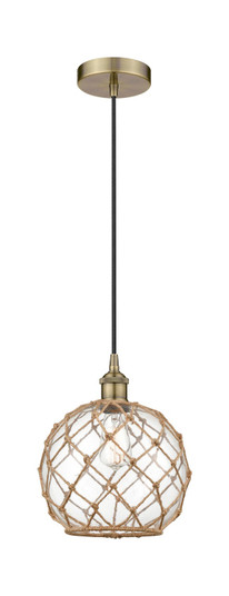 Edison One Light Mini Pendant in Antique Brass (405|616-1P-AB-G122-10RB)