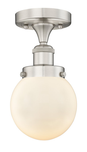 Edison One Light Semi-Flush Mount in Brushed Satin Nickel (405|616-1F-SN-G201-6)