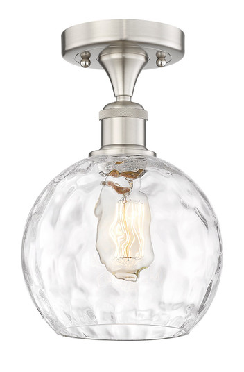 Edison One Light Semi-Flush Mount in Brushed Satin Nickel (405|616-1F-SN-G1215-8)