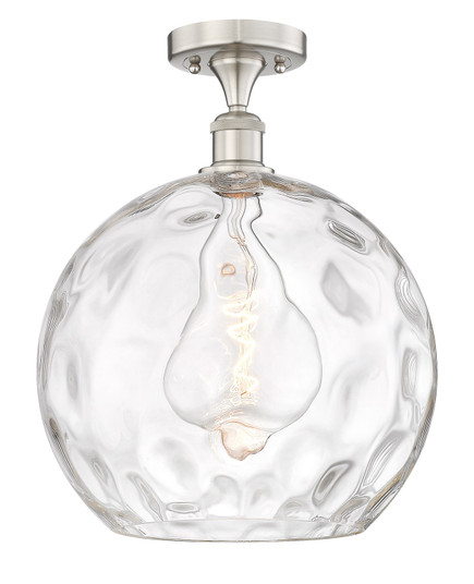 Edison One Light Semi-Flush Mount in Brushed Satin Nickel (405|616-1F-SN-G1215-14)