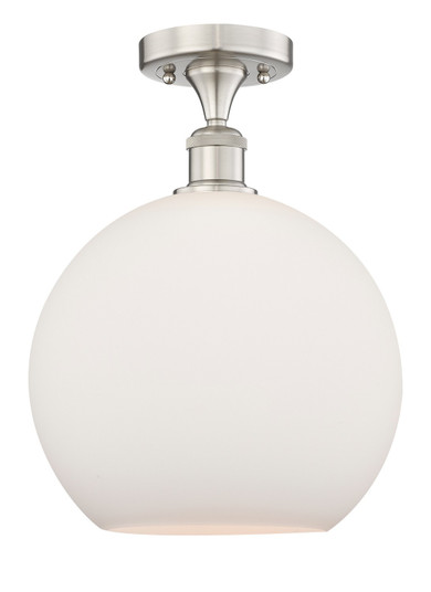 Edison One Light Semi-Flush Mount in Brushed Satin Nickel (405|616-1F-SN-G121-12)