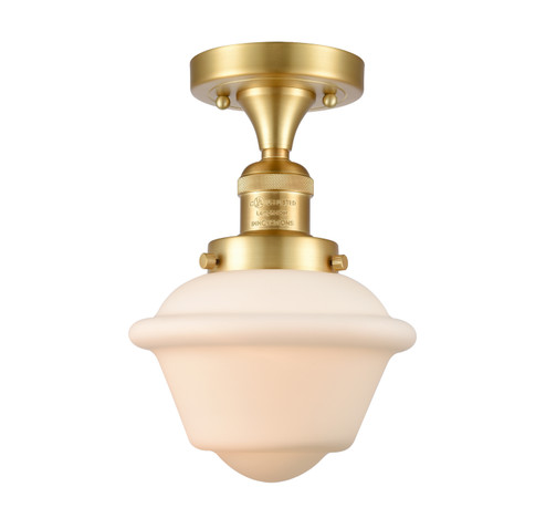 Franklin Restoration One Light Semi-Flush Mount in Satin Gold (405|517-1CH-SG-G531)